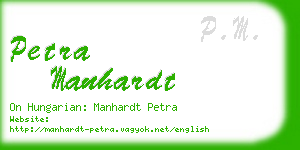 petra manhardt business card